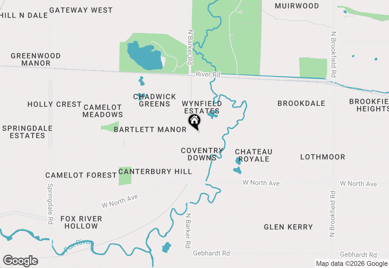 Map of 20305 Downing Ct, Brookfield, WI 53045