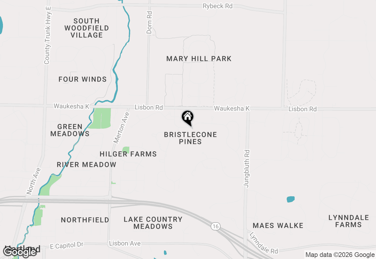 Map of 1403 E Bristlecone Dr, Hartland, WI 53029