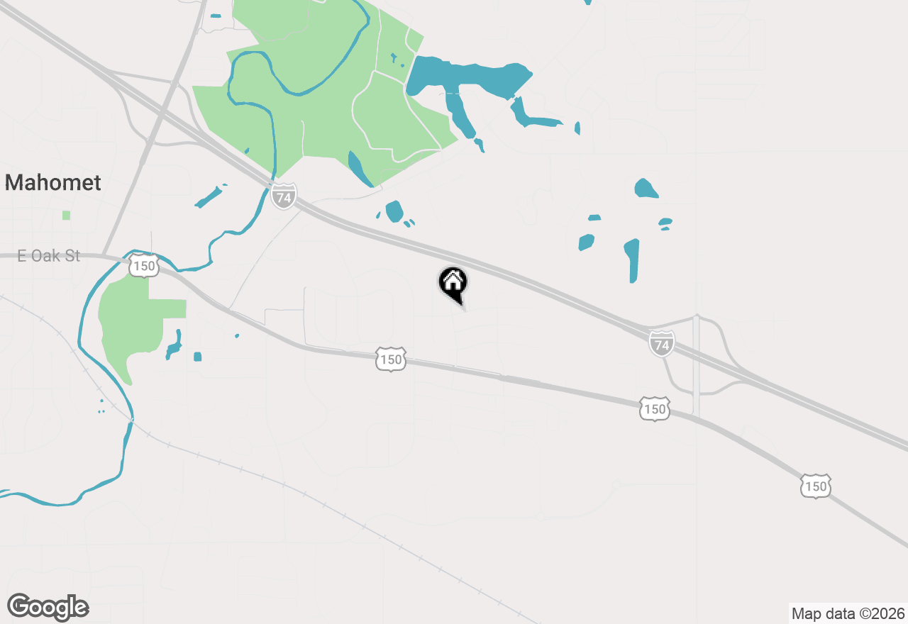 Map of 712 Cates Drive, Mahomet, IL 61853