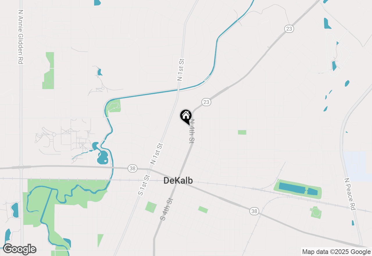 Map of 301 Pond Street, Dekalb, IL 60115