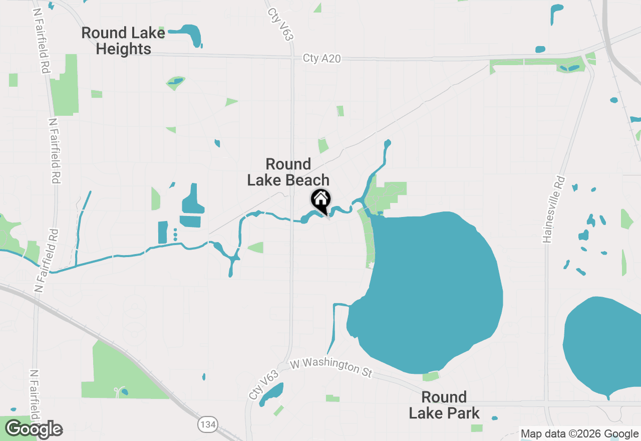 Map of 128 S Channel Drive, Round Lake Beach, IL 60073