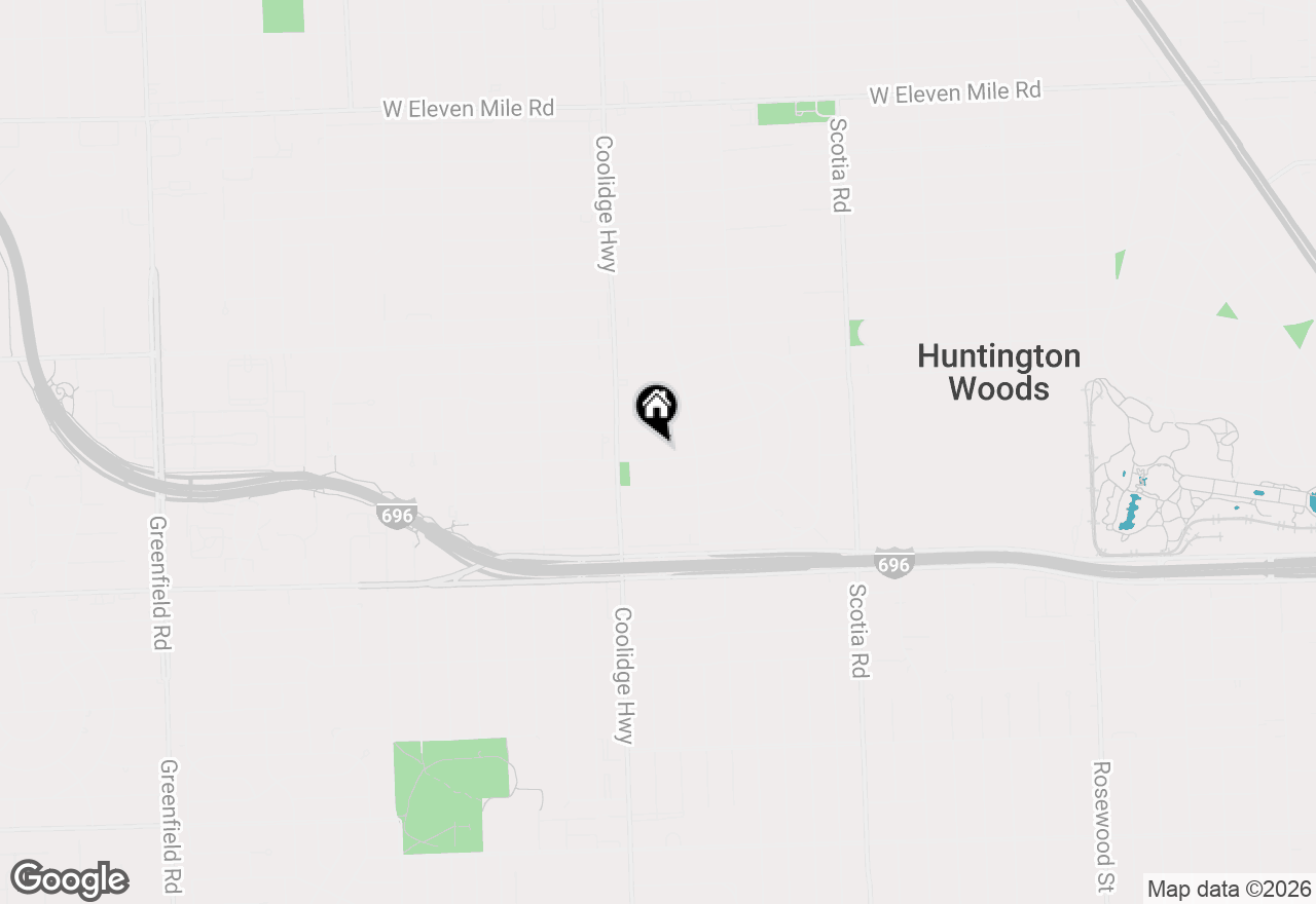 Map of 13336 Balfour Avenue, Huntington Woods, MI 48070