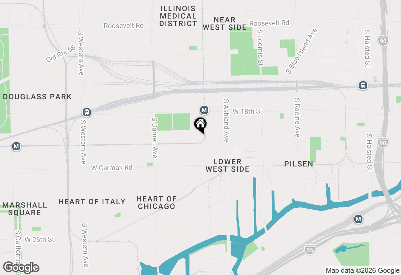 Map of 1726 W Cullerton Street, Chicago, IL 60608