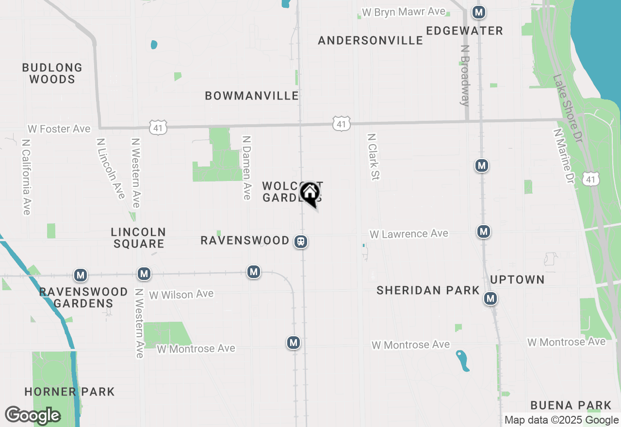 Map of 4849 N Ravenswood Avenue #1N, Chicago, IL 60640