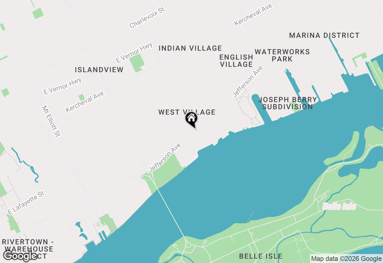 Map of 0001 Detroit Street, Detroit, MI 48207