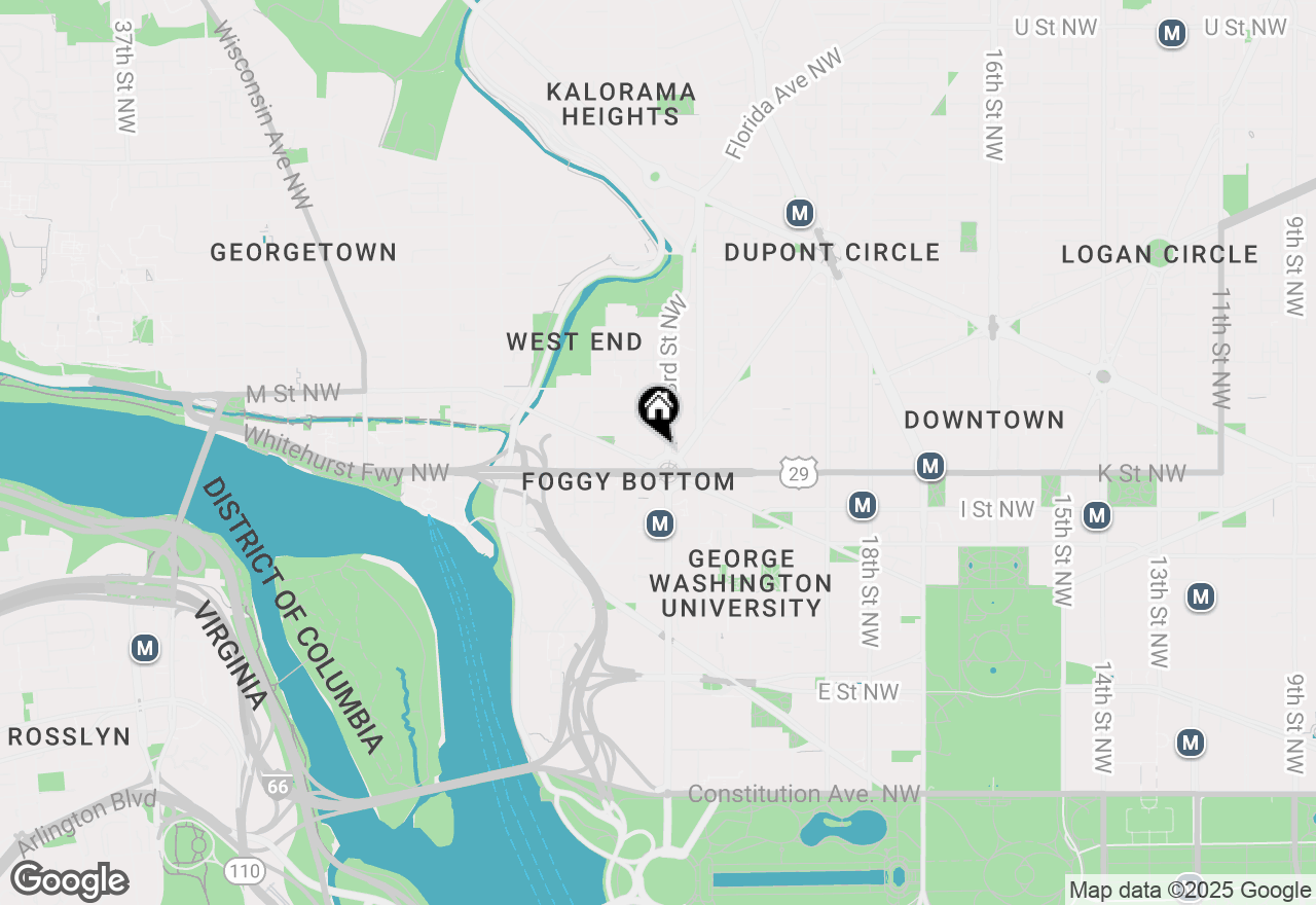 Map of 3 Washington Circle Nw #507, Washington, DC 20037