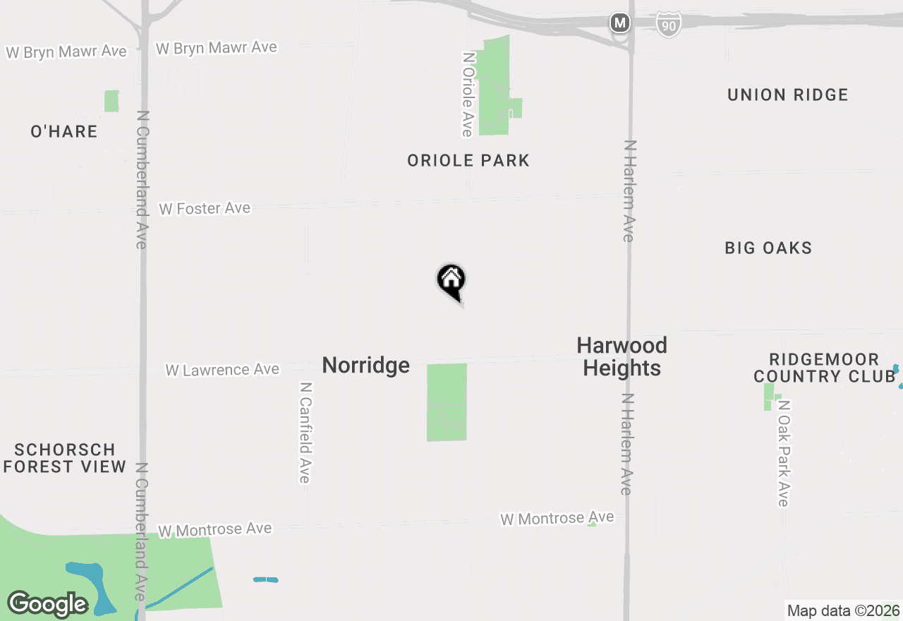 Map of 7621 W Norridge Street, Harwood Heights, IL 60706