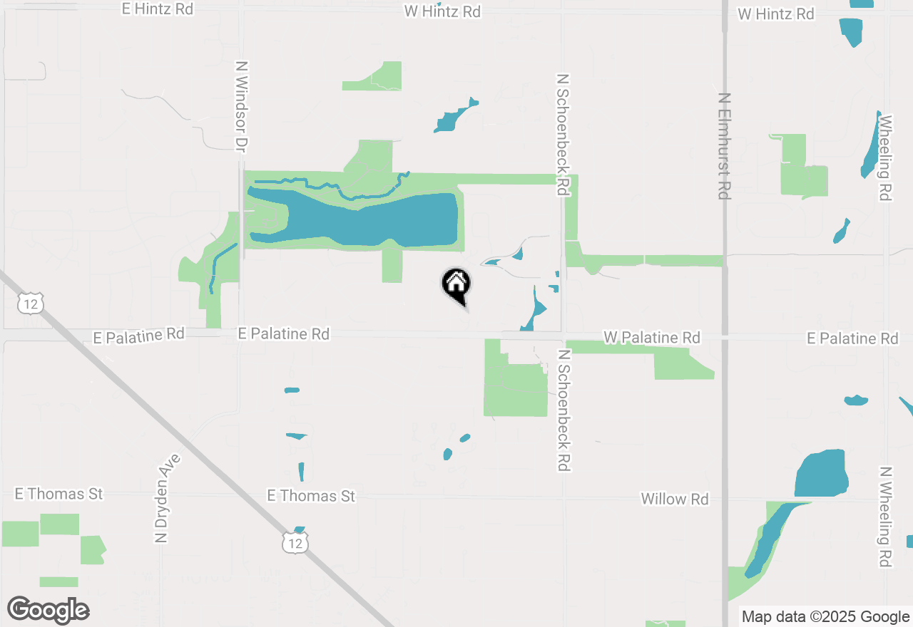 Map of 2452 E Hunter Drive, Arlington Heights, IL 60004