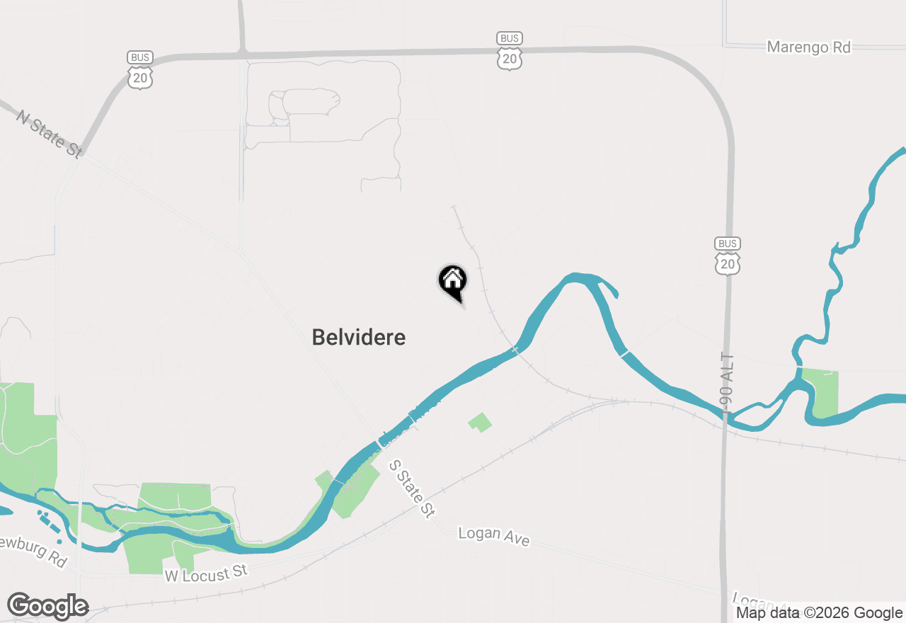 Map of 712 E Hurlbut Avenue, Belvidere, IL 61008