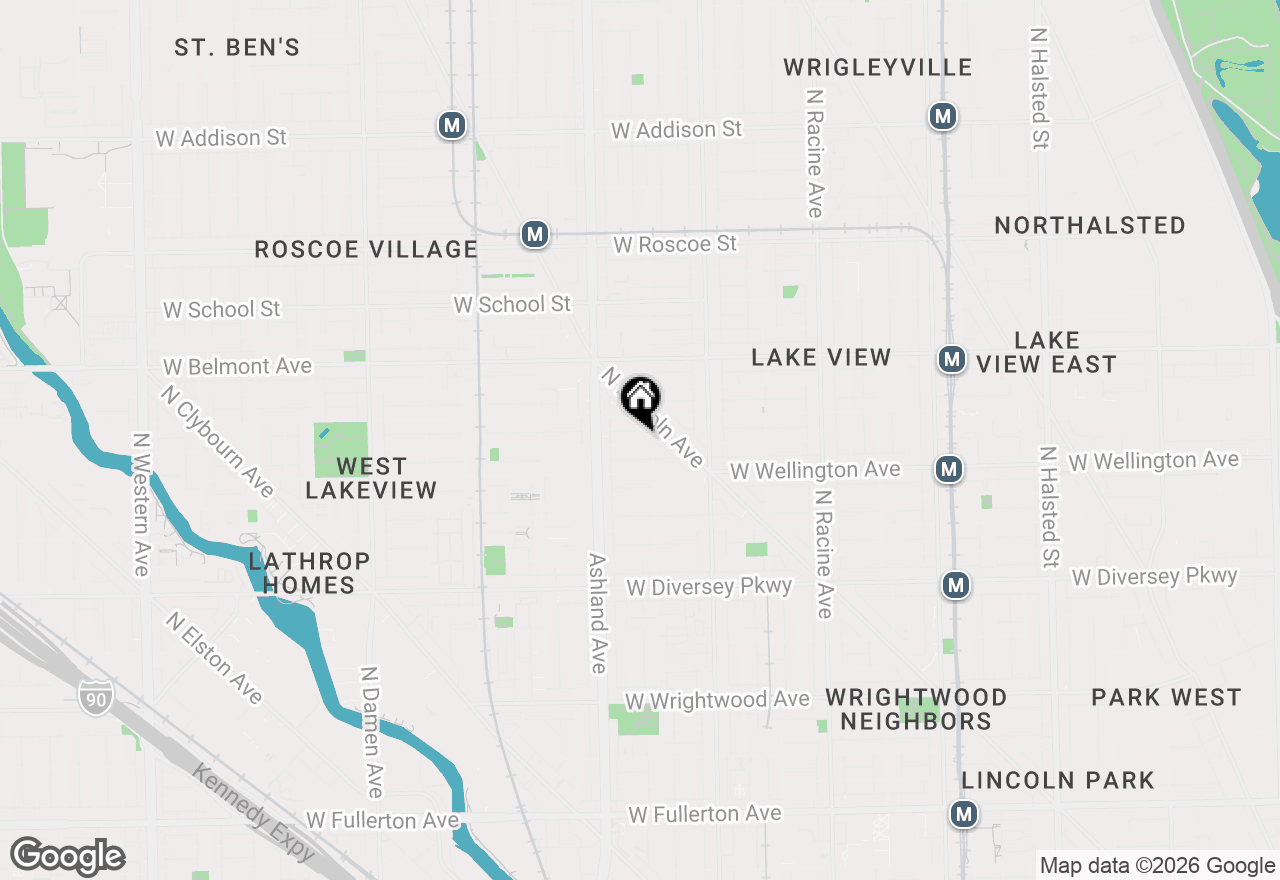 Map of 3034 N Greenview Avenue, Chicago, IL 60657