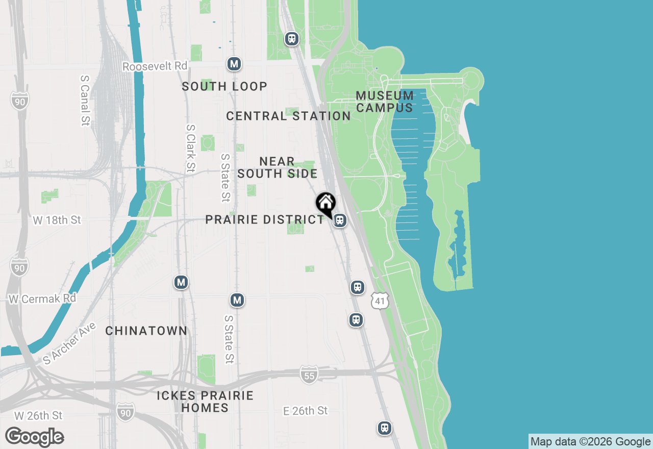 Map of 1841 S Calumet Avenue #2105, Chicago, IL 60616