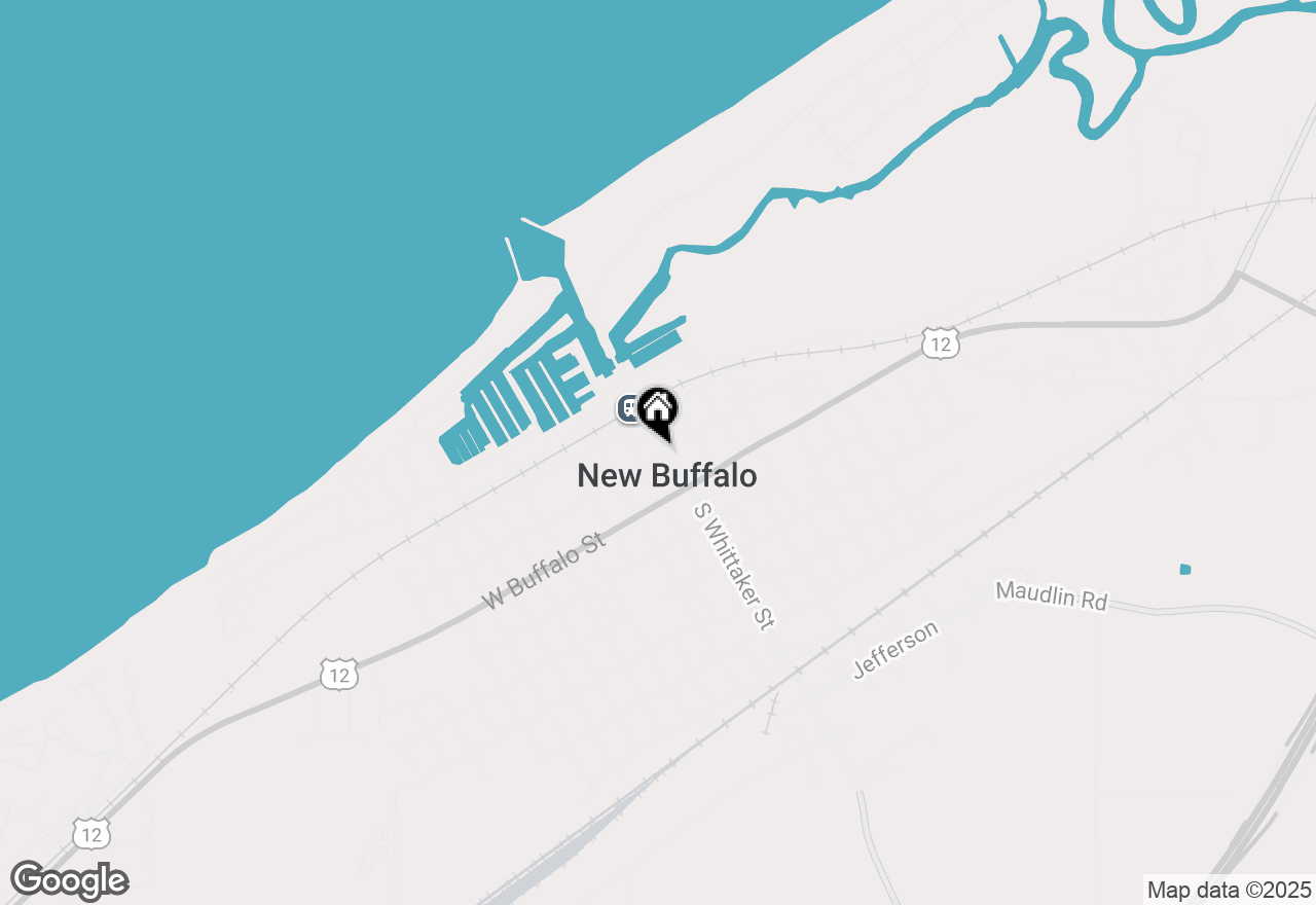 Map of 100 N Whittaker Street, New Buffalo, MI 49117