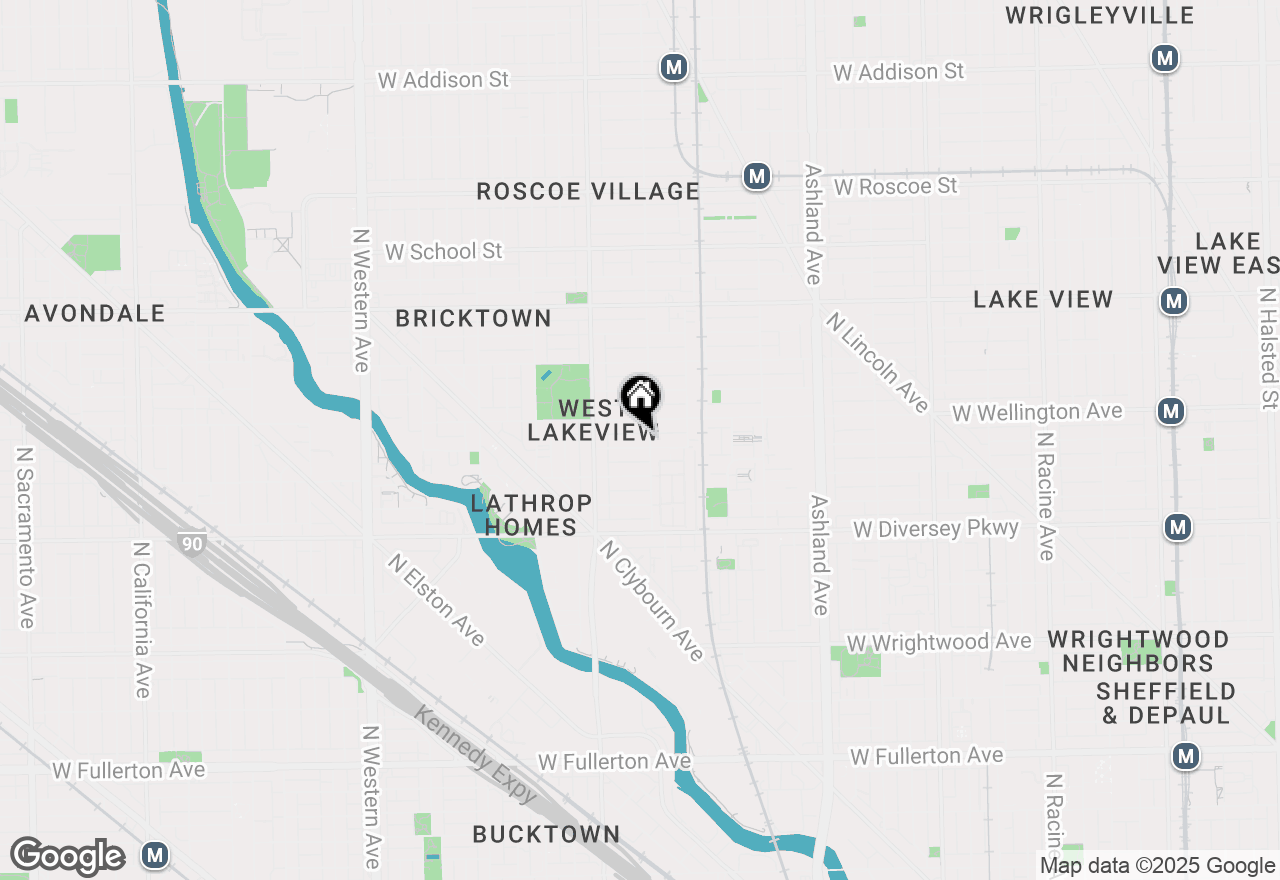 Map of 1906 W Oakdale Avenue, Chicago, IL 60657