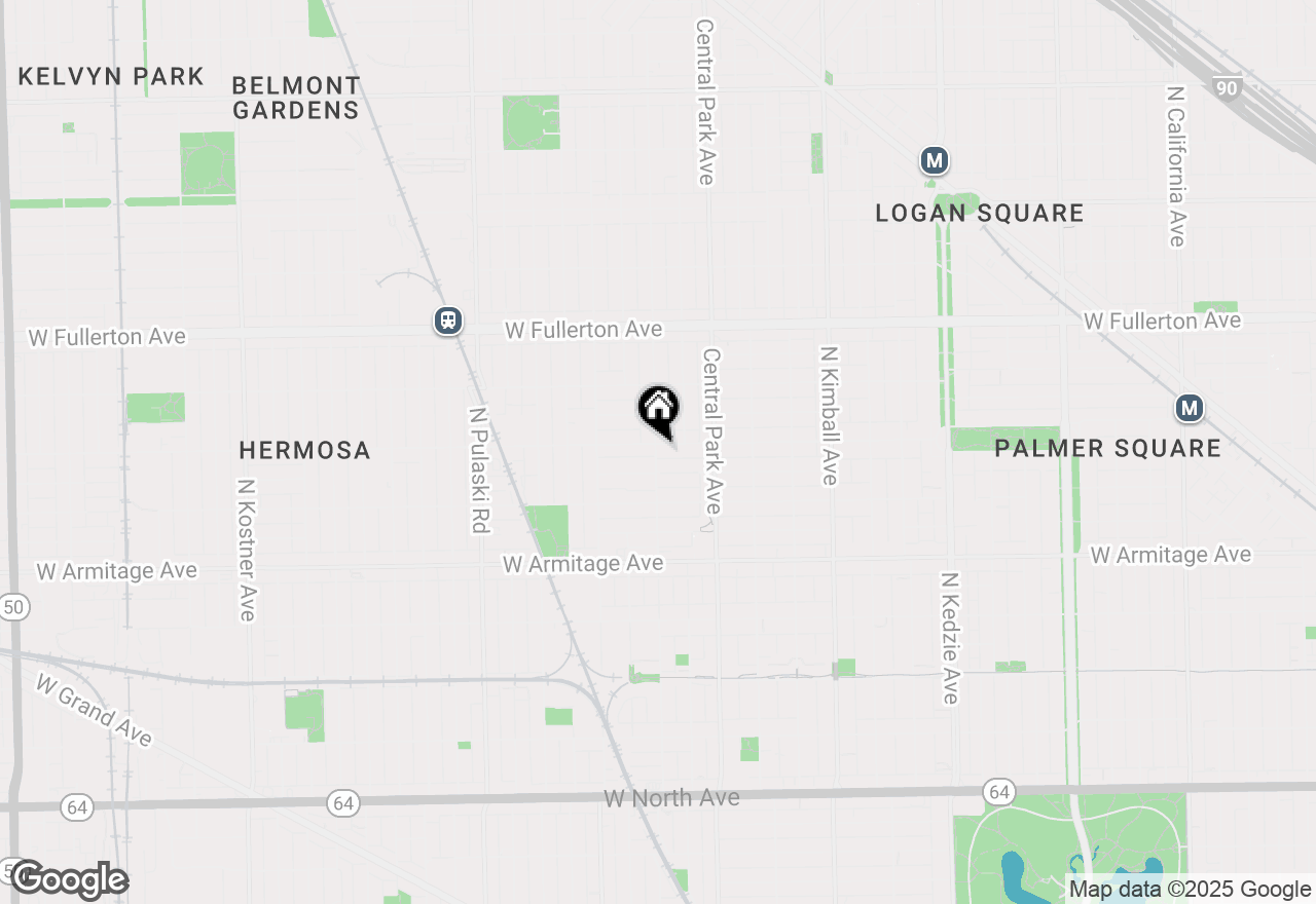 Map of 3659 W Palmer Street, Chicago, IL 60647