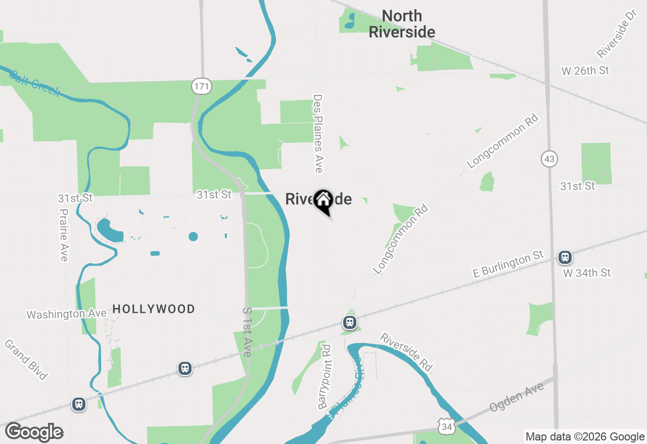 Map of 197 Woodside Road, Riverside, IL 60546