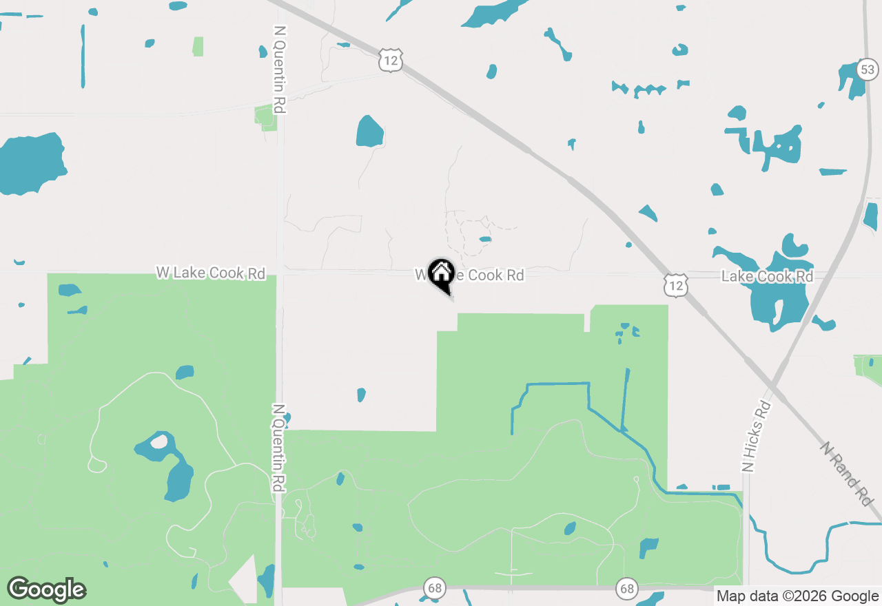Map of 2360 N Westwood Lane, Palatine, IL 60074