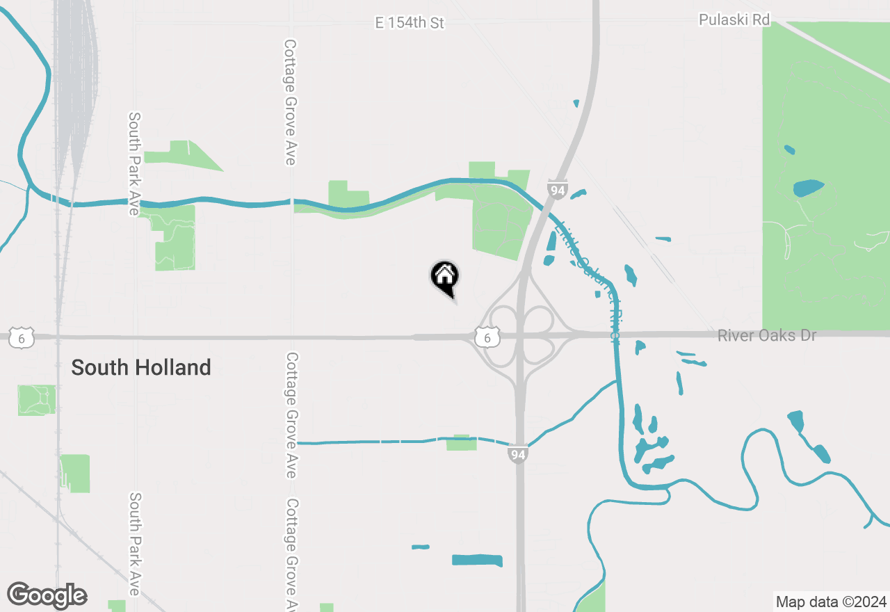 Map of 1161 E 161st Place, South Holland, IL 60473