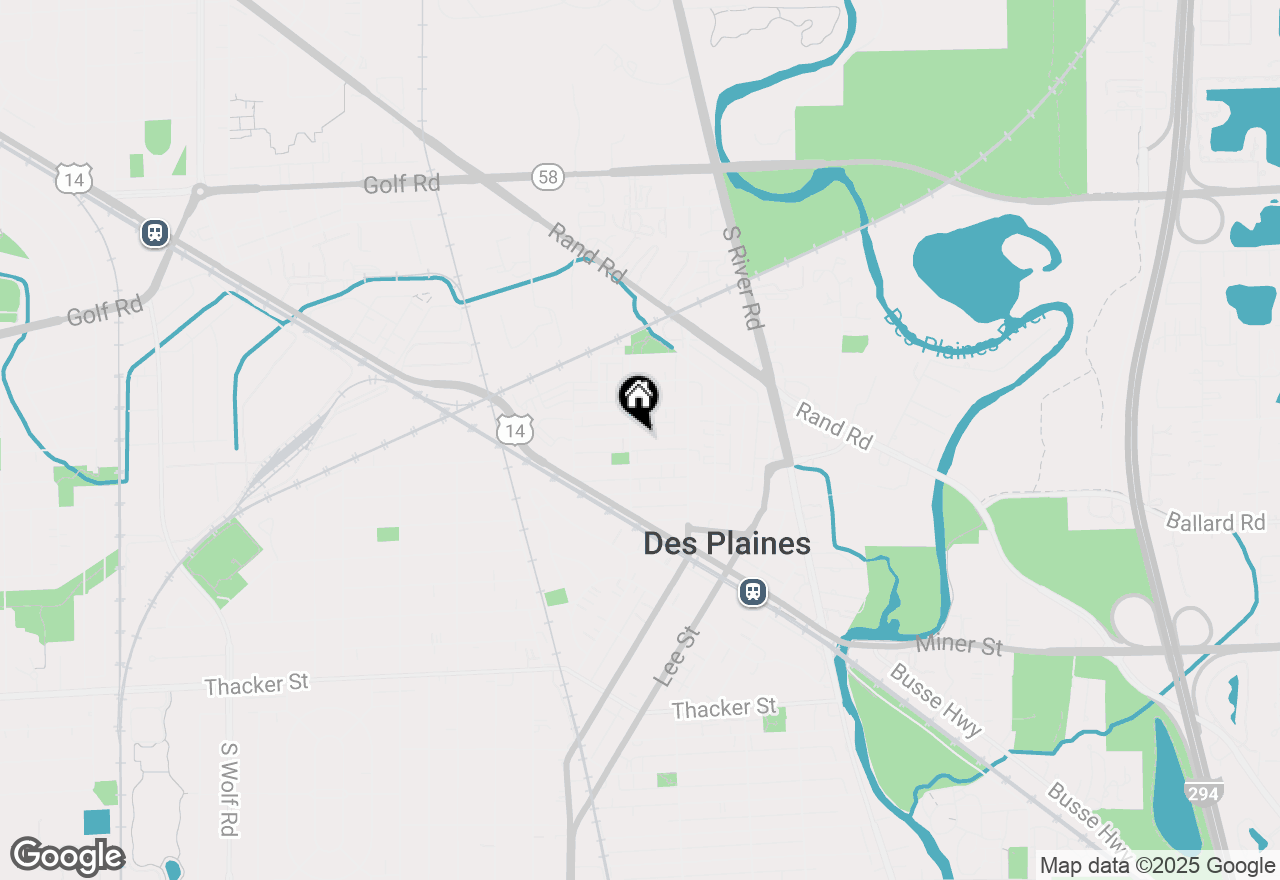 Map of 1327 E Washington Street #207, Des Plaines, IL 60016