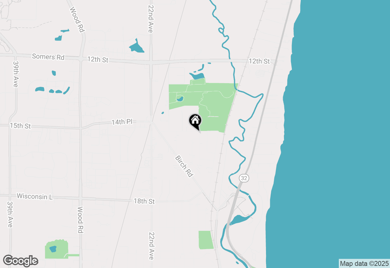 Map of 1615 15th St, Kenosha, WI 53140