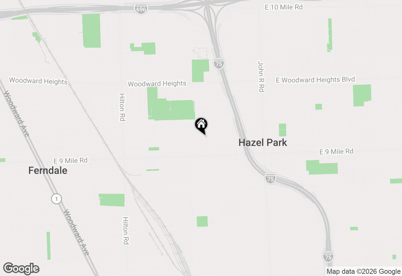 Map of 1981 Almont Street, Ferndale, MI 48220