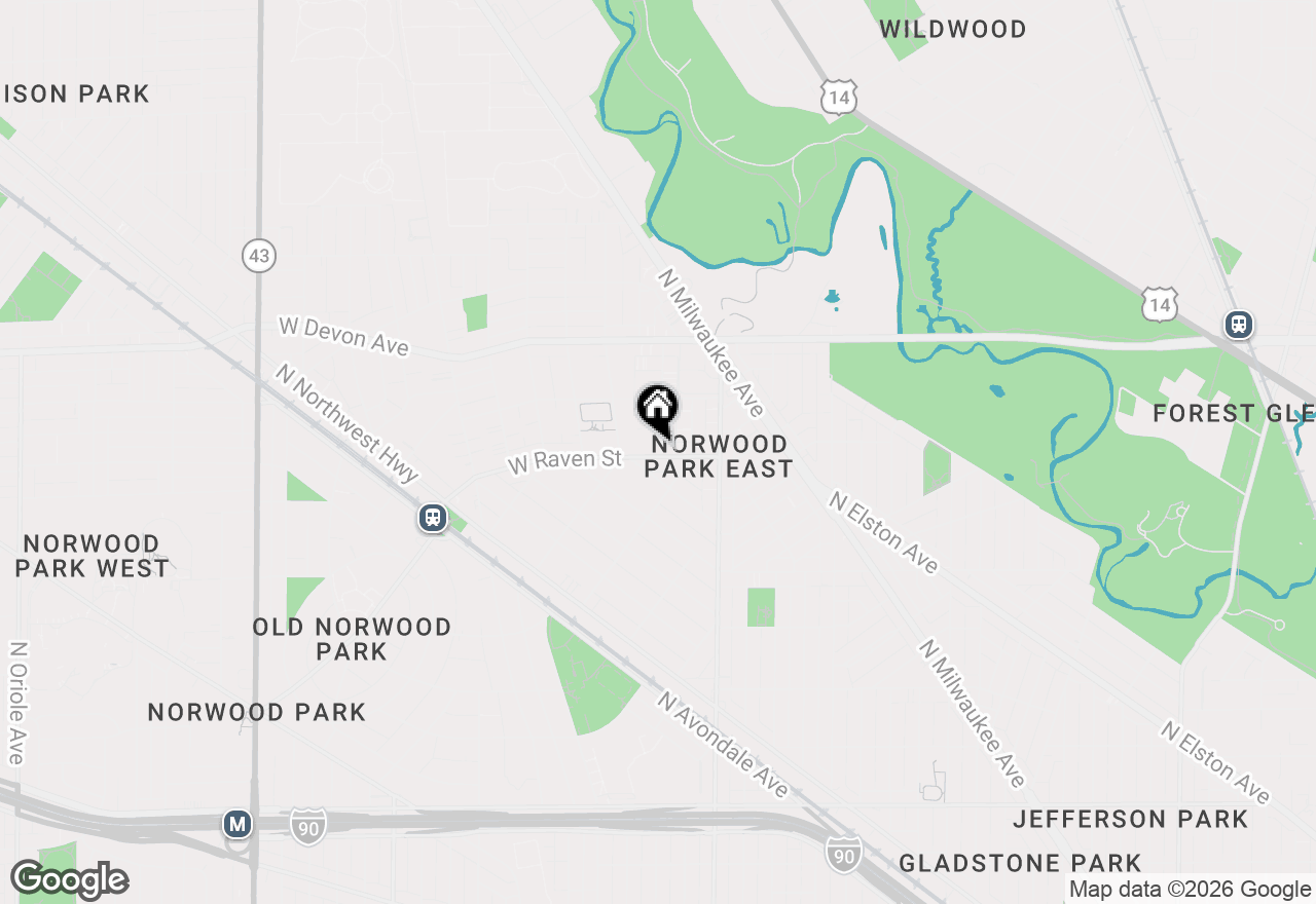 Map of 6500 W Raven Street, Chicago, IL 60631