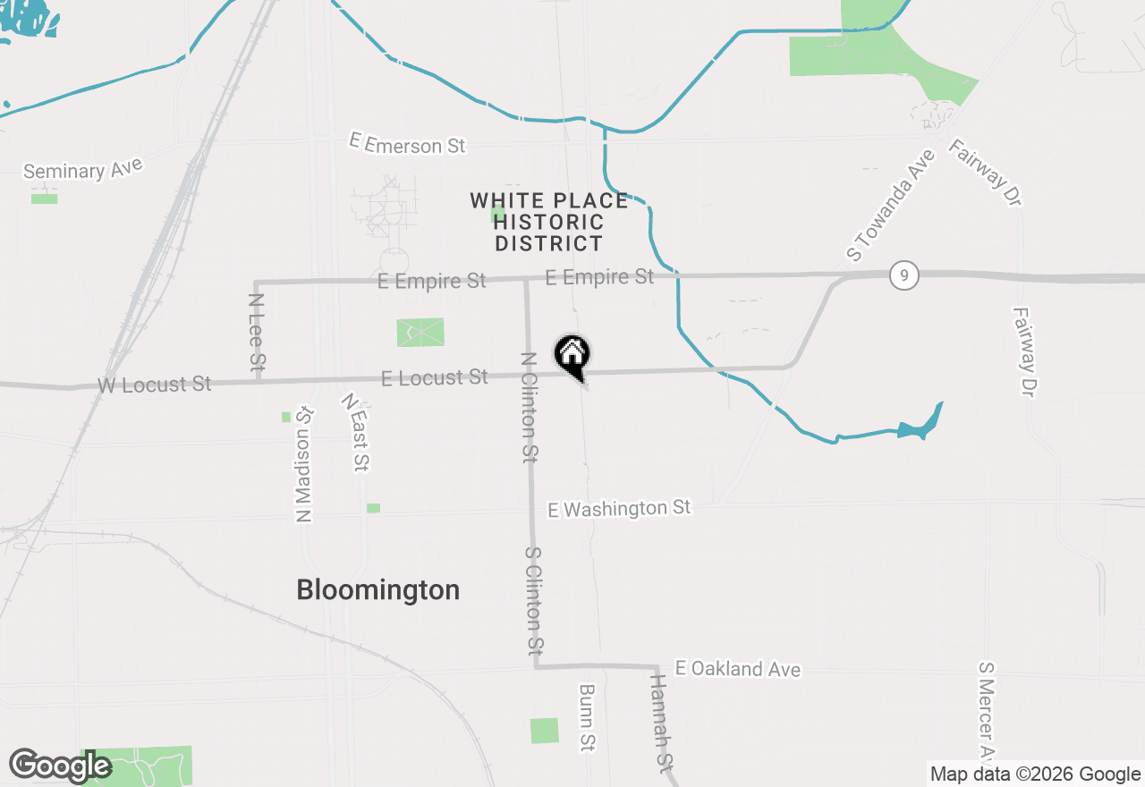 Map of 622 E Mulberry Street, Bloomington, IL 61701