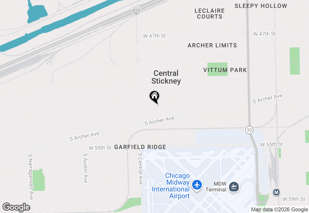 Map of 5205 S Linder Avenue, Chicago, IL 60638