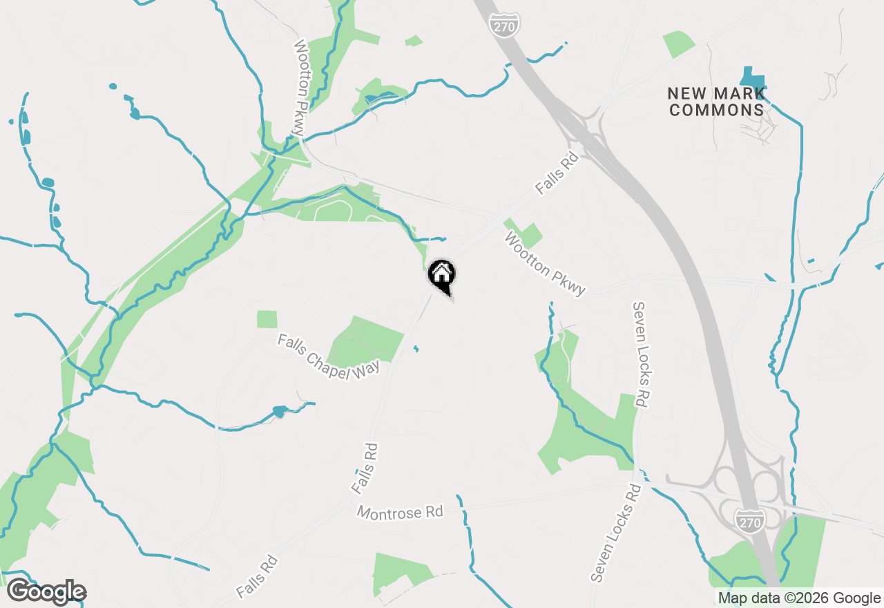 Map of 1 Orchard Way S, Potomac, MD 20854