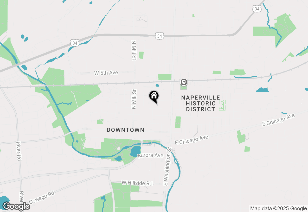 Map of 110 N Webster Street #1, Naperville, IL 60540
