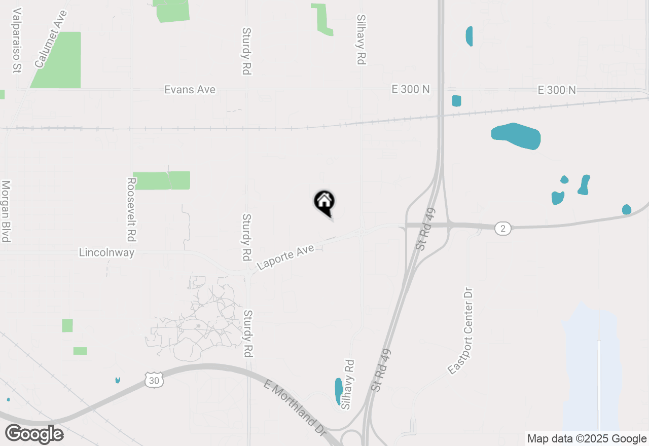 Map of 2502 Mcafee Drive, Valparaiso, IN 46383