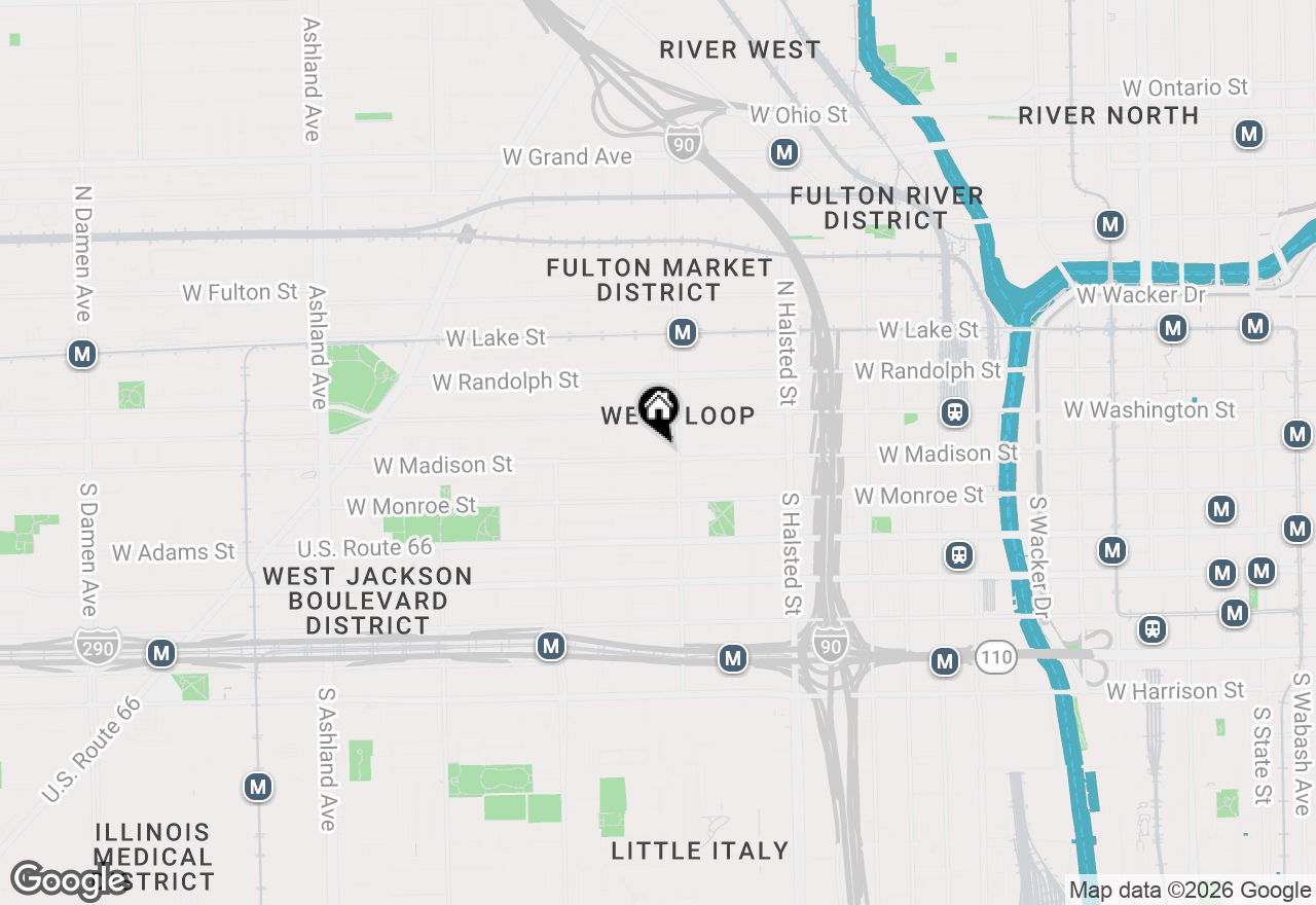 Map of 1016 W Madison Street #4S, Chicago, IL 60607
