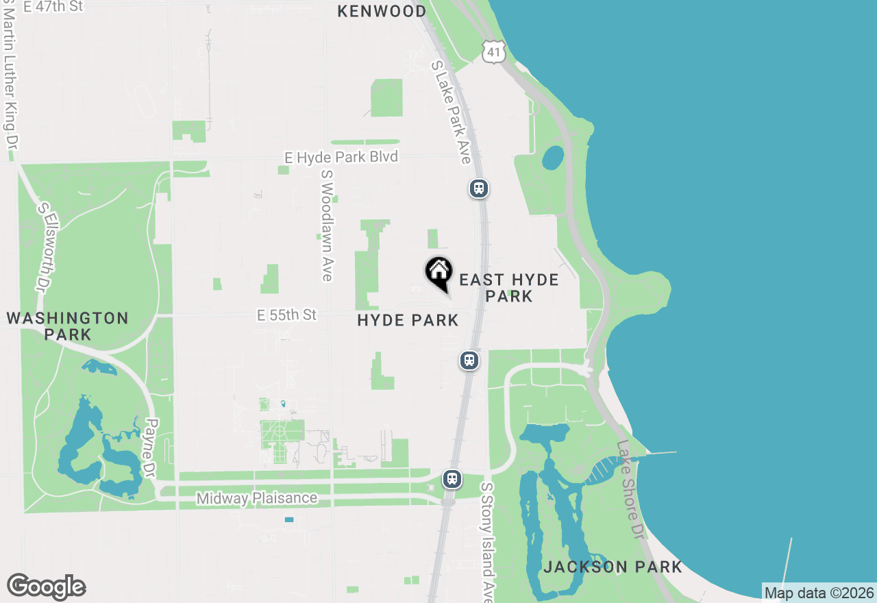 Map of 1450 E 55th Street #923S, Chicago, IL 60615