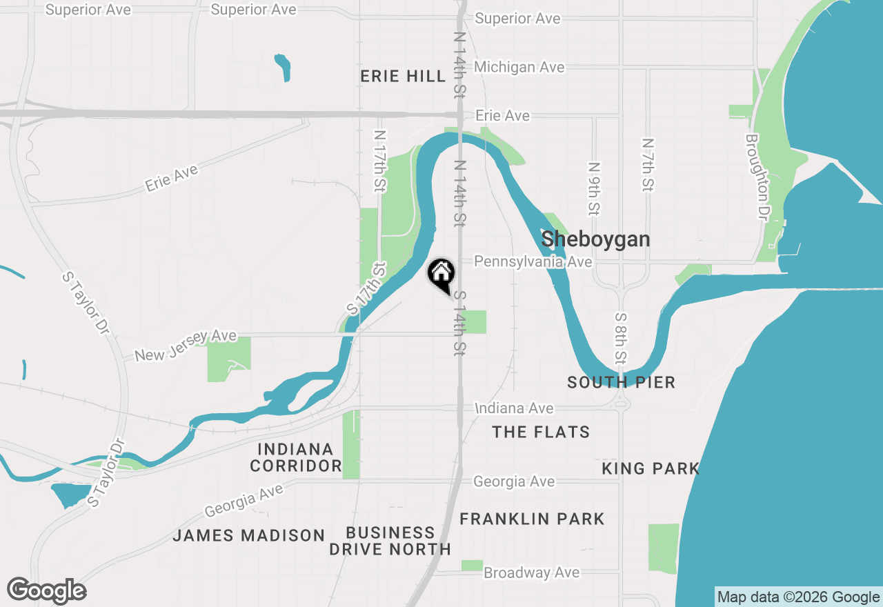 Map of 1430 Virginia Ave, Sheboygan, WI 53081