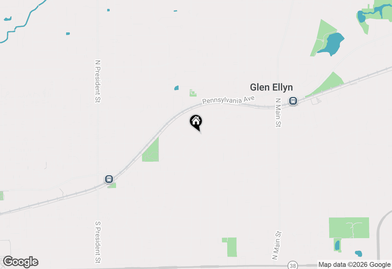 Map of 284 Chesterfield Avenue, Glen Ellyn, IL 60137