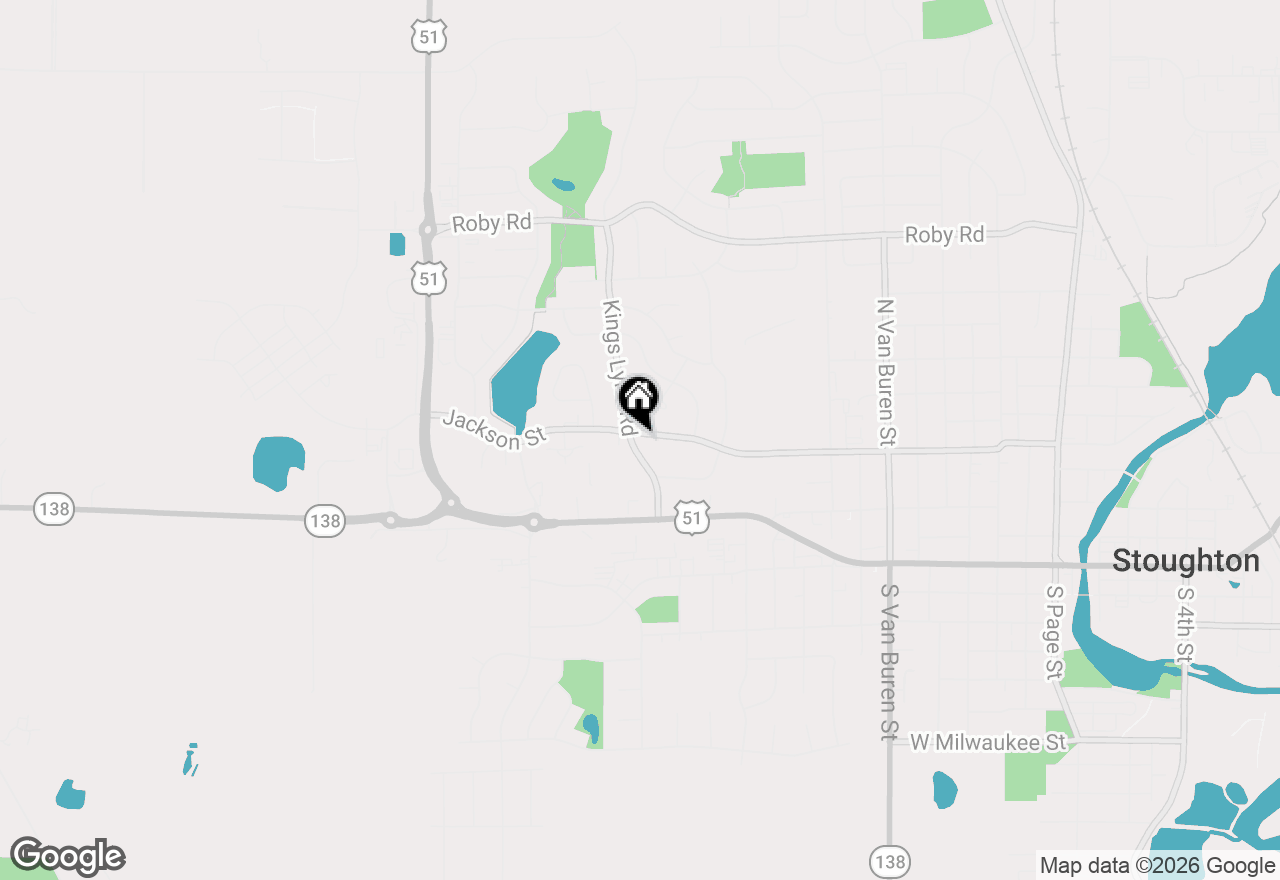 Map of 1725 Jackson Street, Stoughton, WI 53589