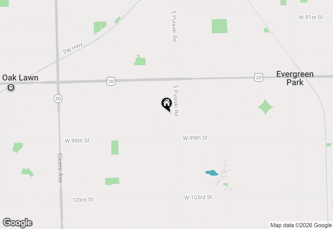 Map of 9725 S Karlov Avenue #610, Oak Lawn, IL 60453