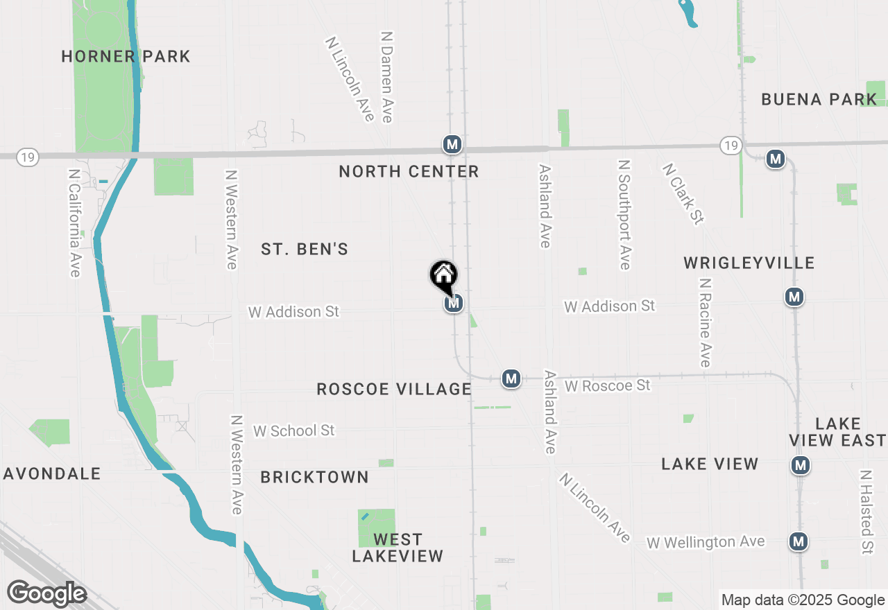 Map of 1836 W Addison Street, Chicago, IL 60613