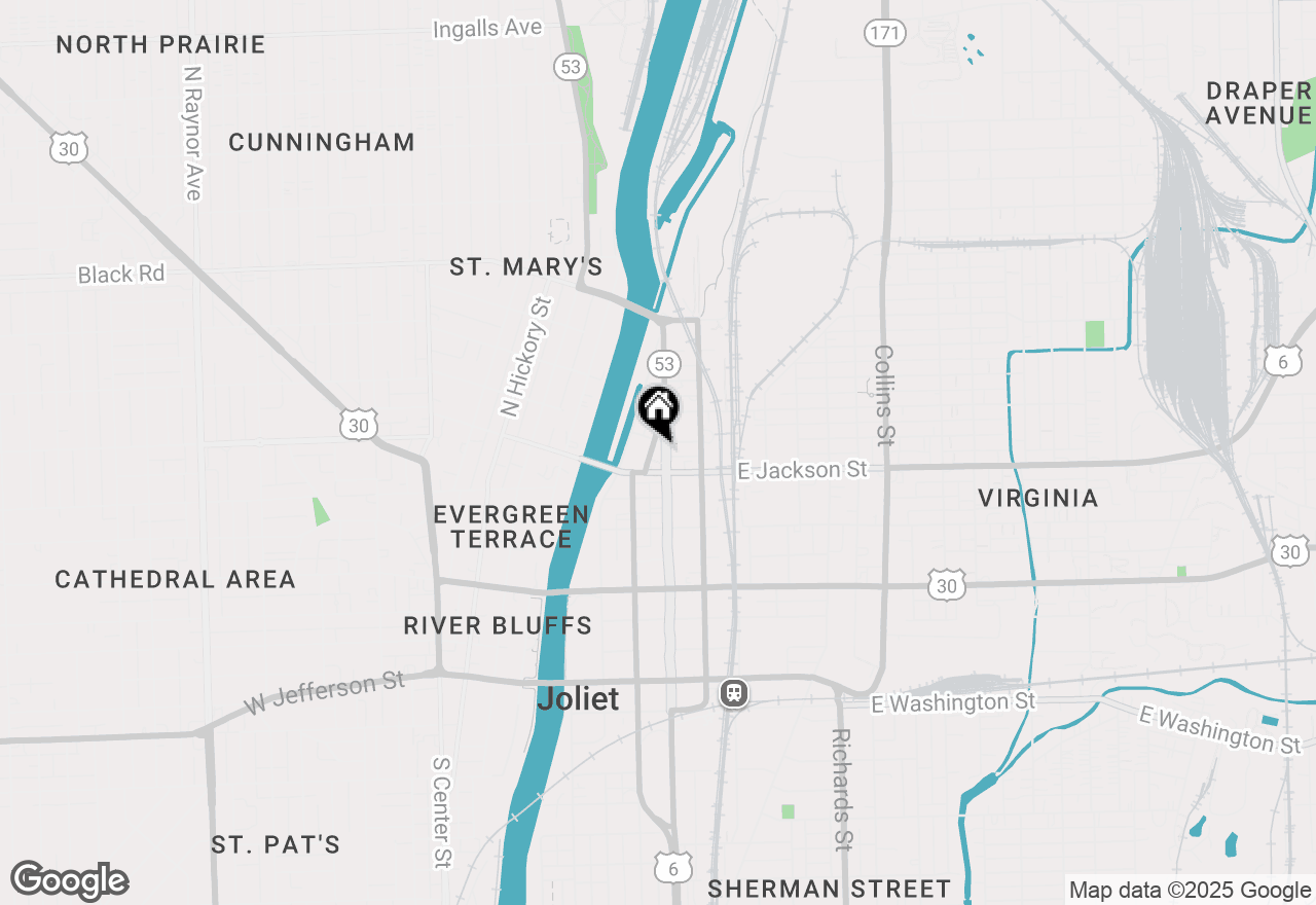 Map of 423 N Chicago Street, Joliet, IL 60432