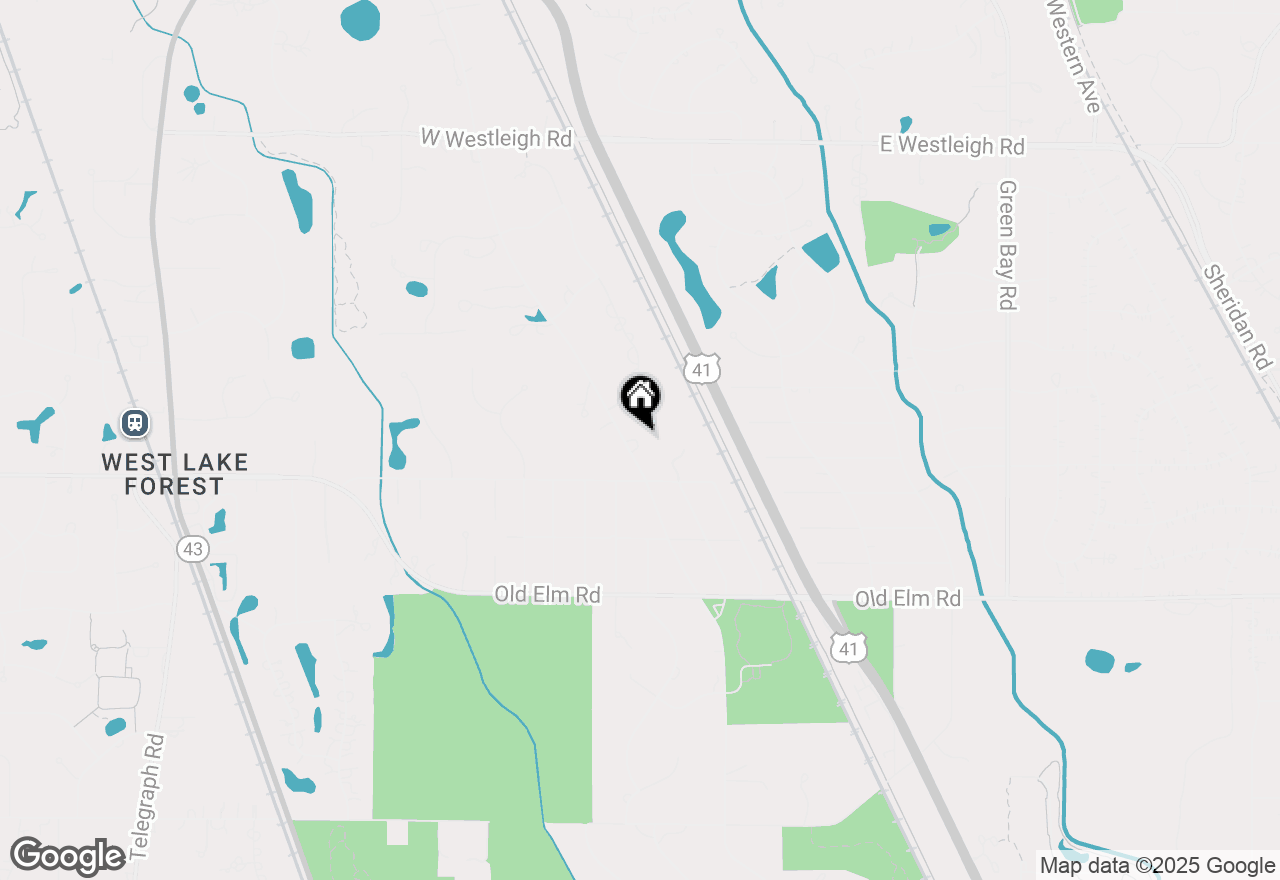 Map of 945 S Ridge Road, Lake Forest, IL 60045