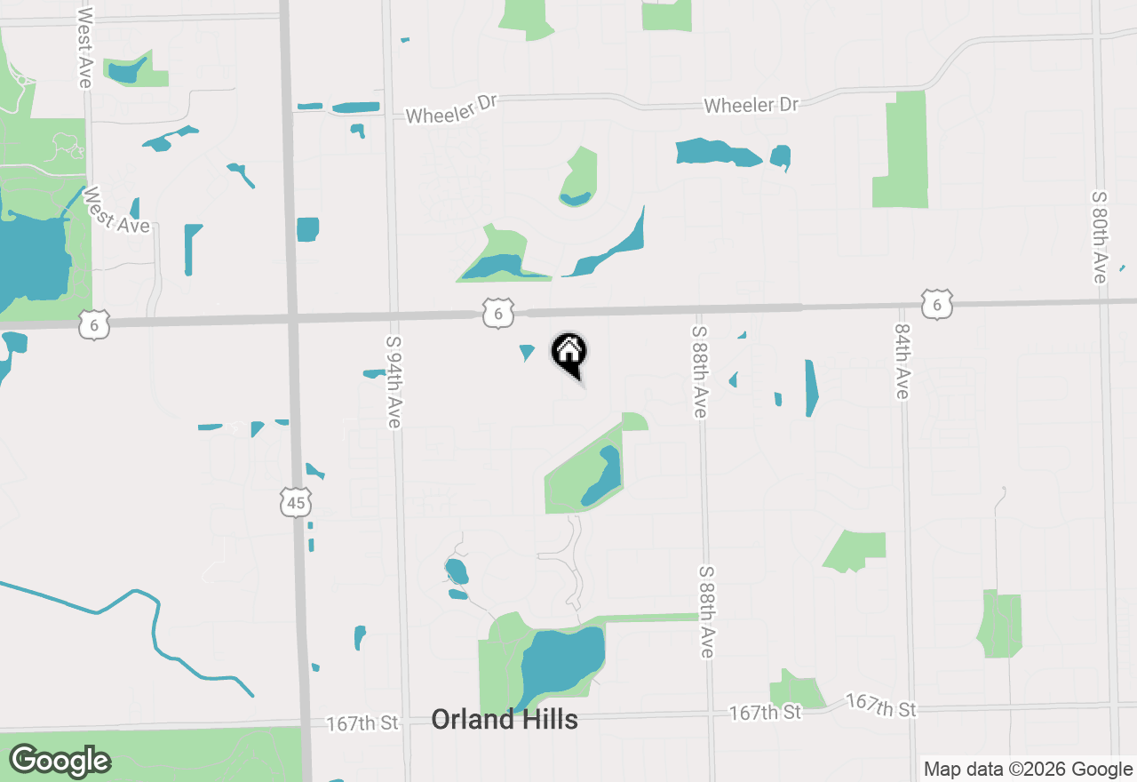 Map of 16027 91st Avenue, Orland Hills, IL 60487
