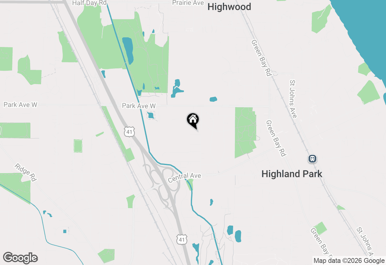 Map of 1087 Andean Place, Highland Park, IL 60035