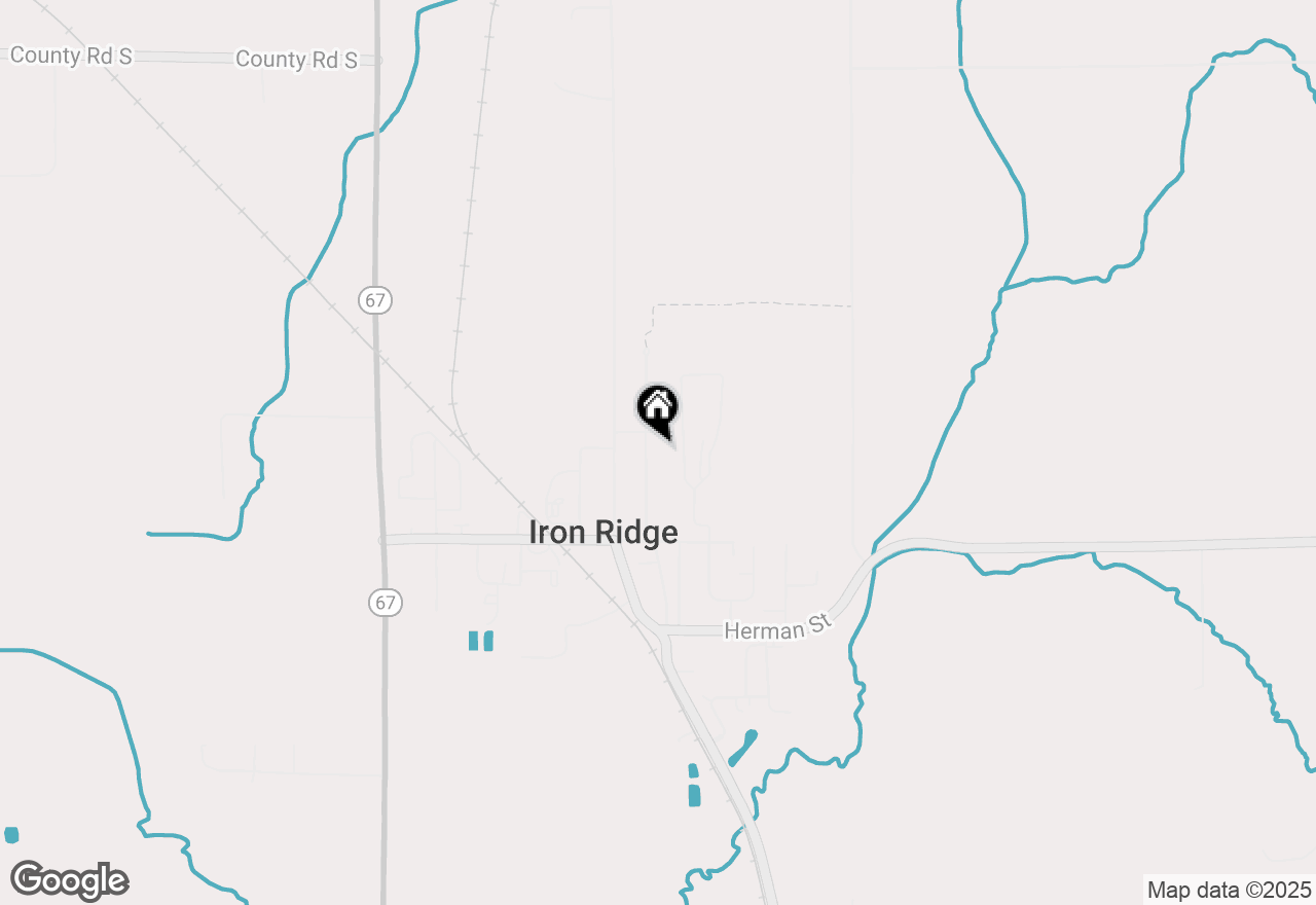 Map of 134 East Ave, Iron Ridge, WI 53035