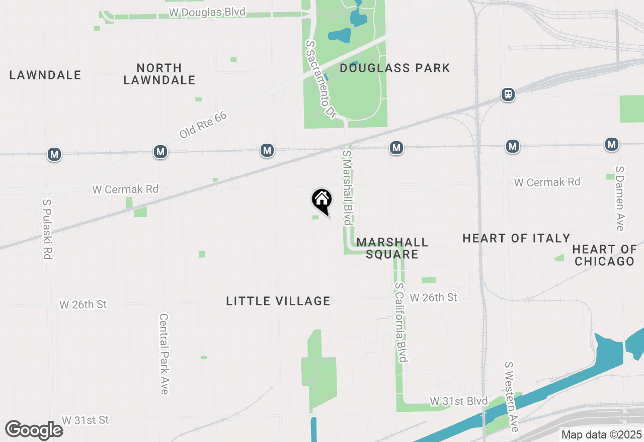 Map of 2311 S Whipple Street #B, Chicago, IL 60623