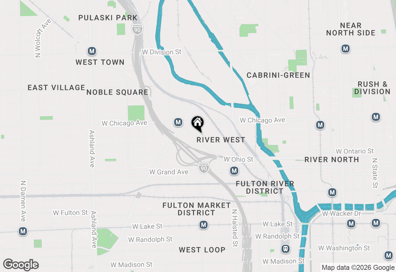 Map of 713 N Milwaukee Avenue #302, Chicago, IL 60642