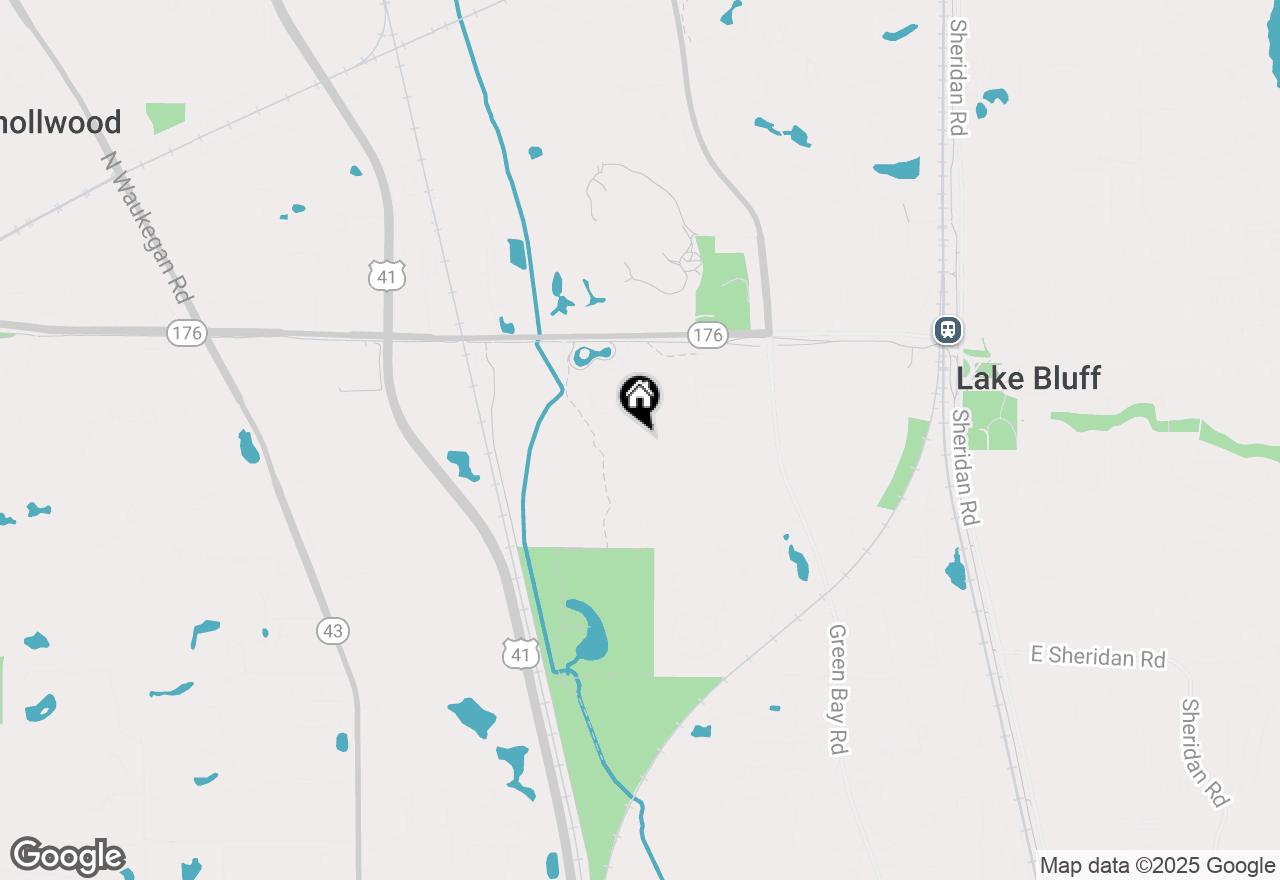 Map of 454 W Sheridan Place, Lake Bluff, IL 60044