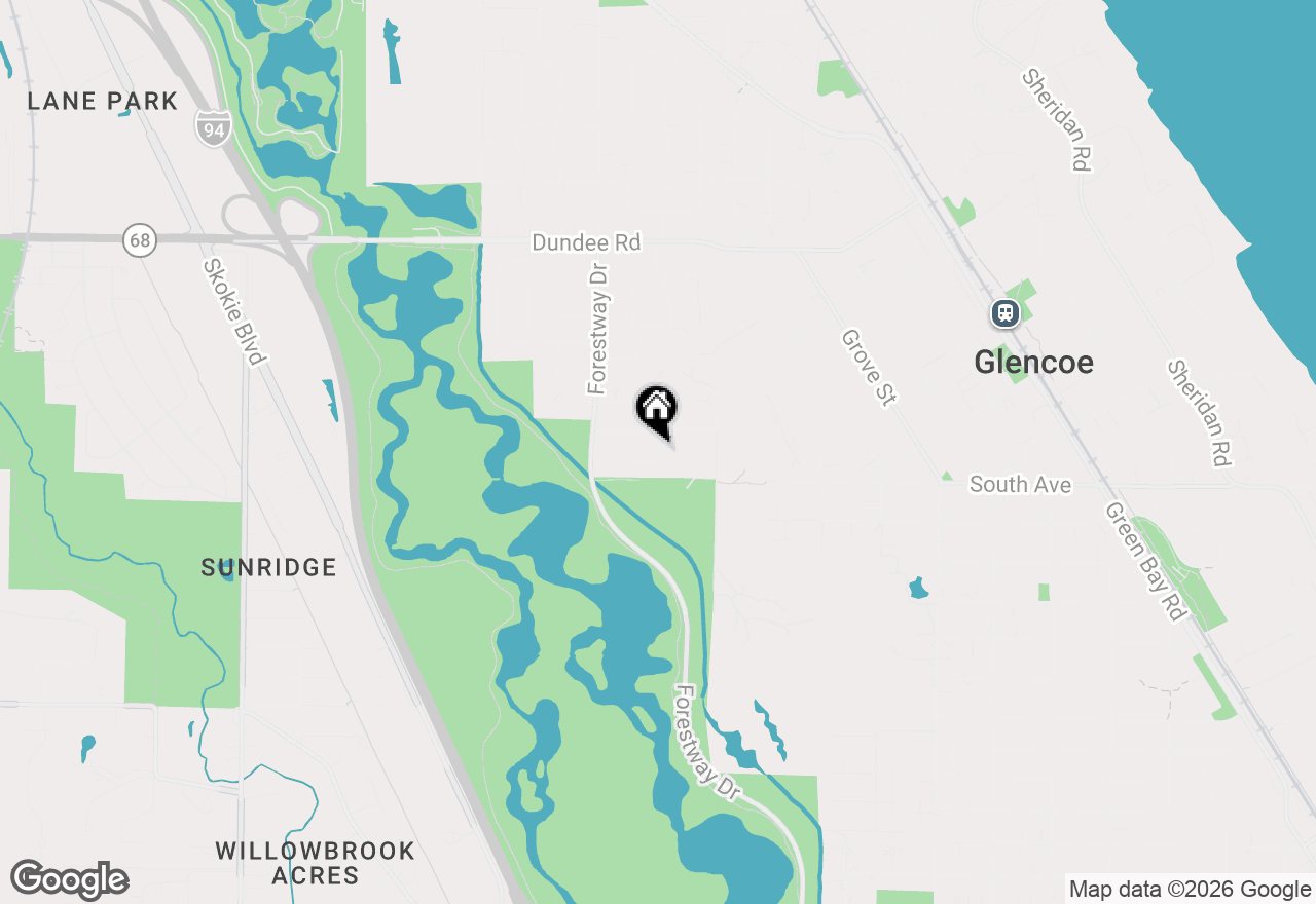 Map of 711 Elder Court, Glencoe, IL 60022
