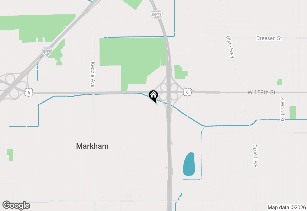 Map of 2732 Circle Drive, Markham, IL 60428