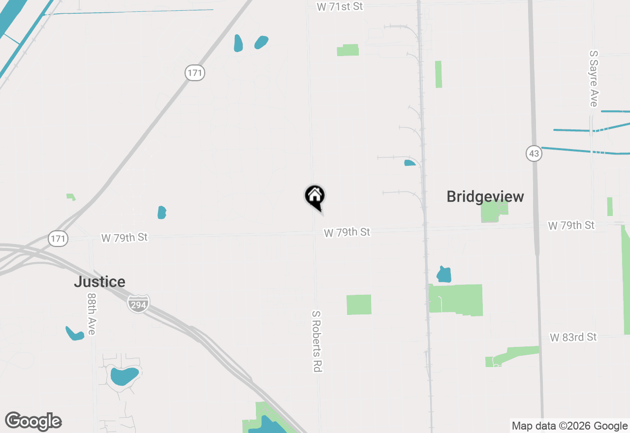 Map of 7831 Roberts Road #1, Bridgeview, IL 60455