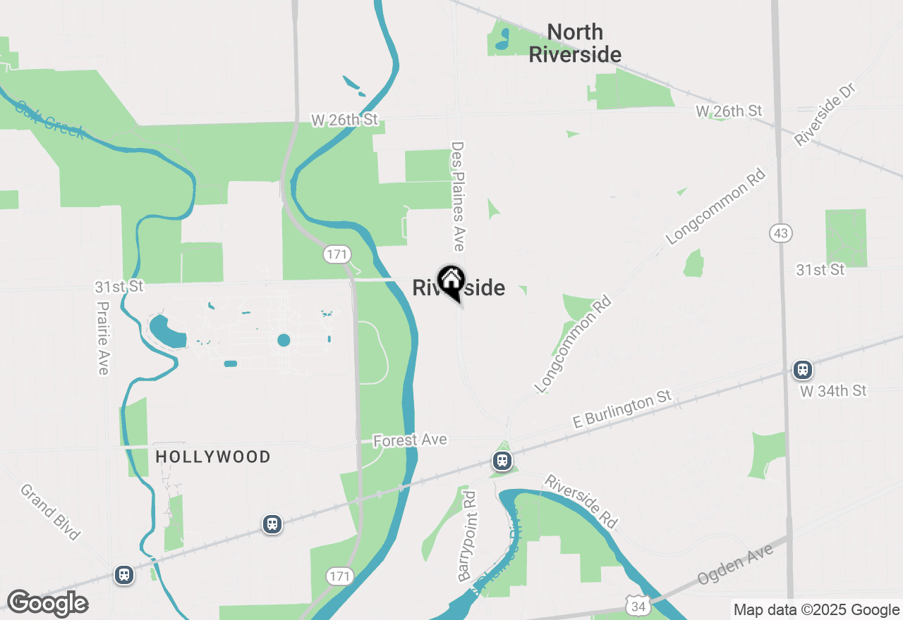 Map of 208 Woodside Road, Riverside, IL 60546