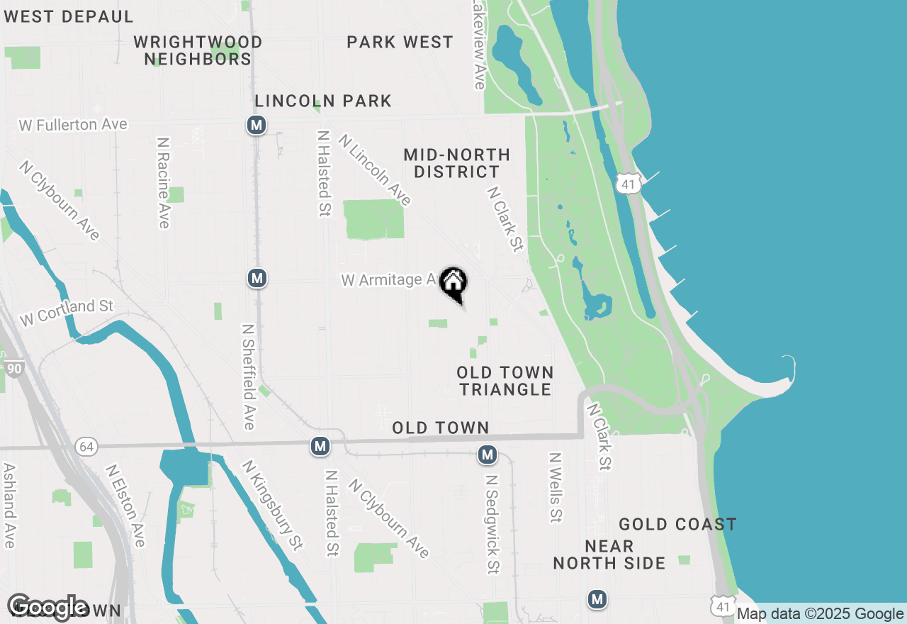 Map of 1907 N Cleveland Avenue #D, Chicago, IL 60614